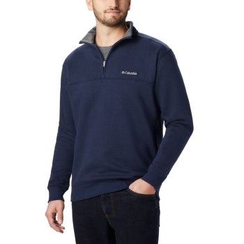 Columbia Hart Mountain II Half Zip Big, Pullover Grises Oscuro Para Hombre | 125346-CLZ